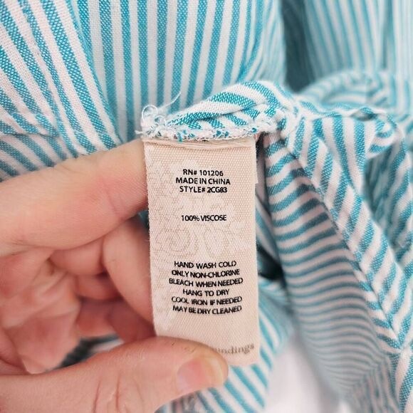 Soft Surroundings Sasha Striped Tunic Button Down S - Picture 6 of 7